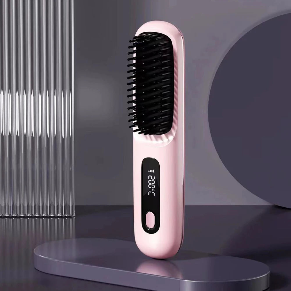 Portable Hair Straightener Brush