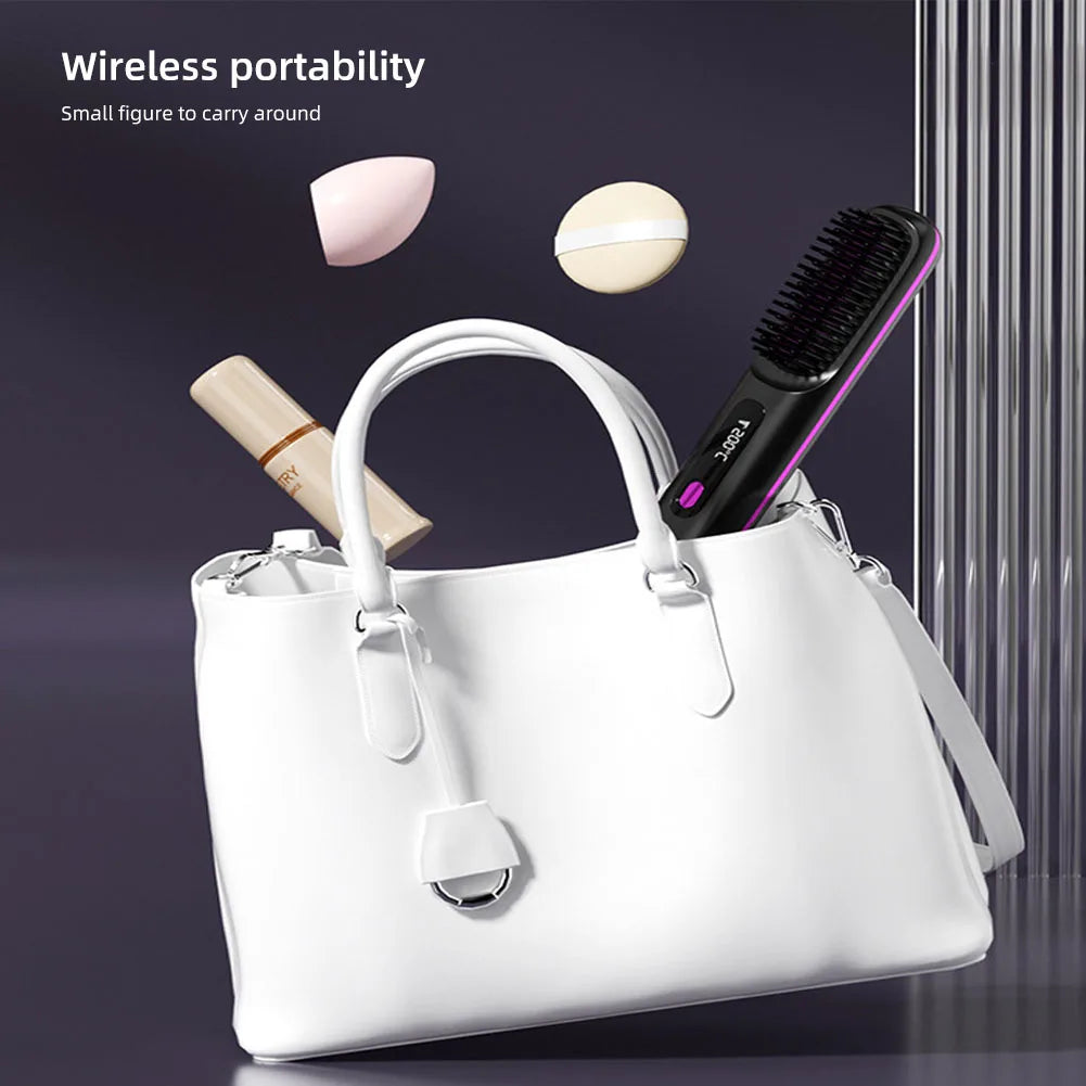 Portable Hair Straightener Brush