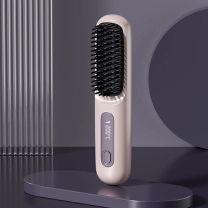 Portable Hair Straightener Brush