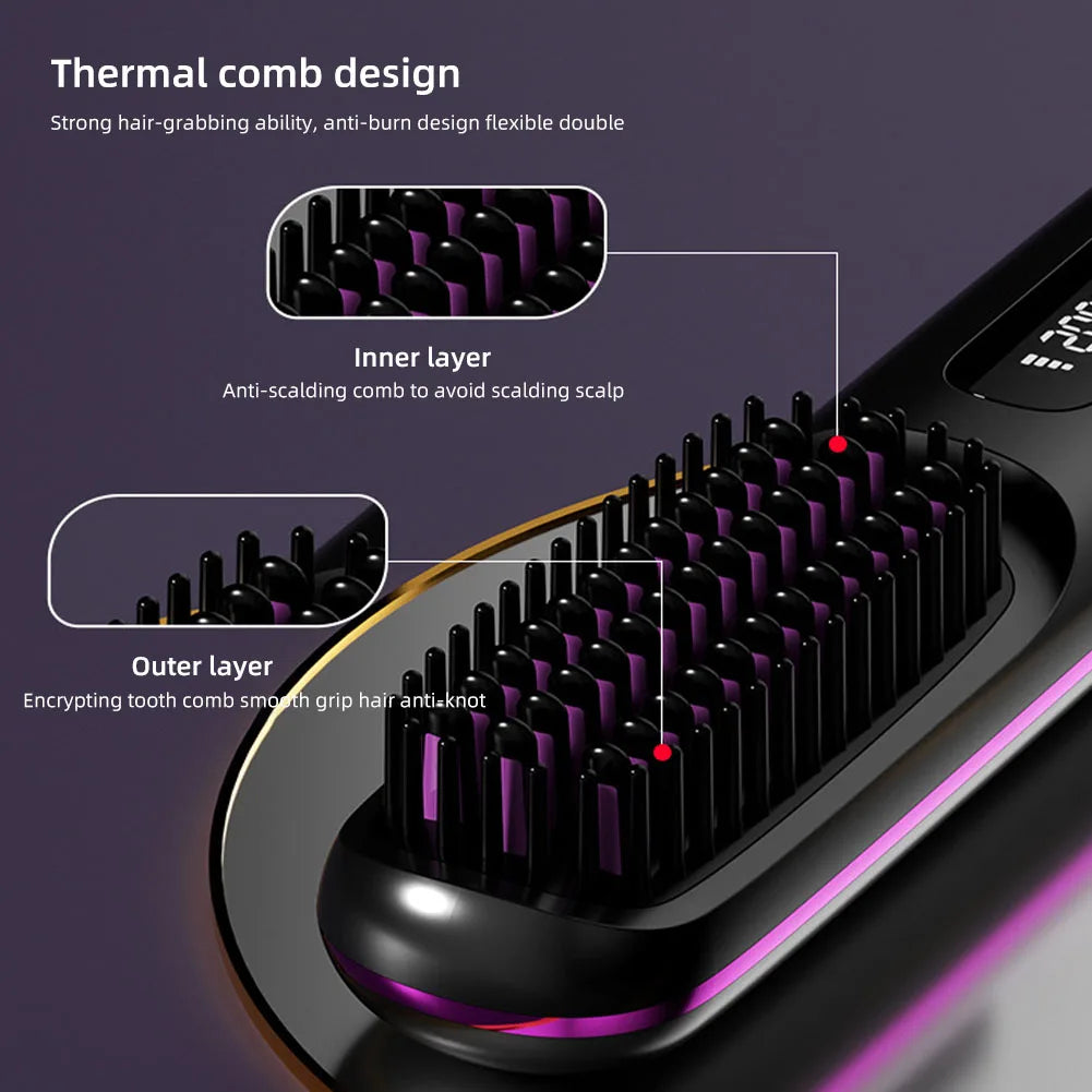 Portable Hair Straightener Brush