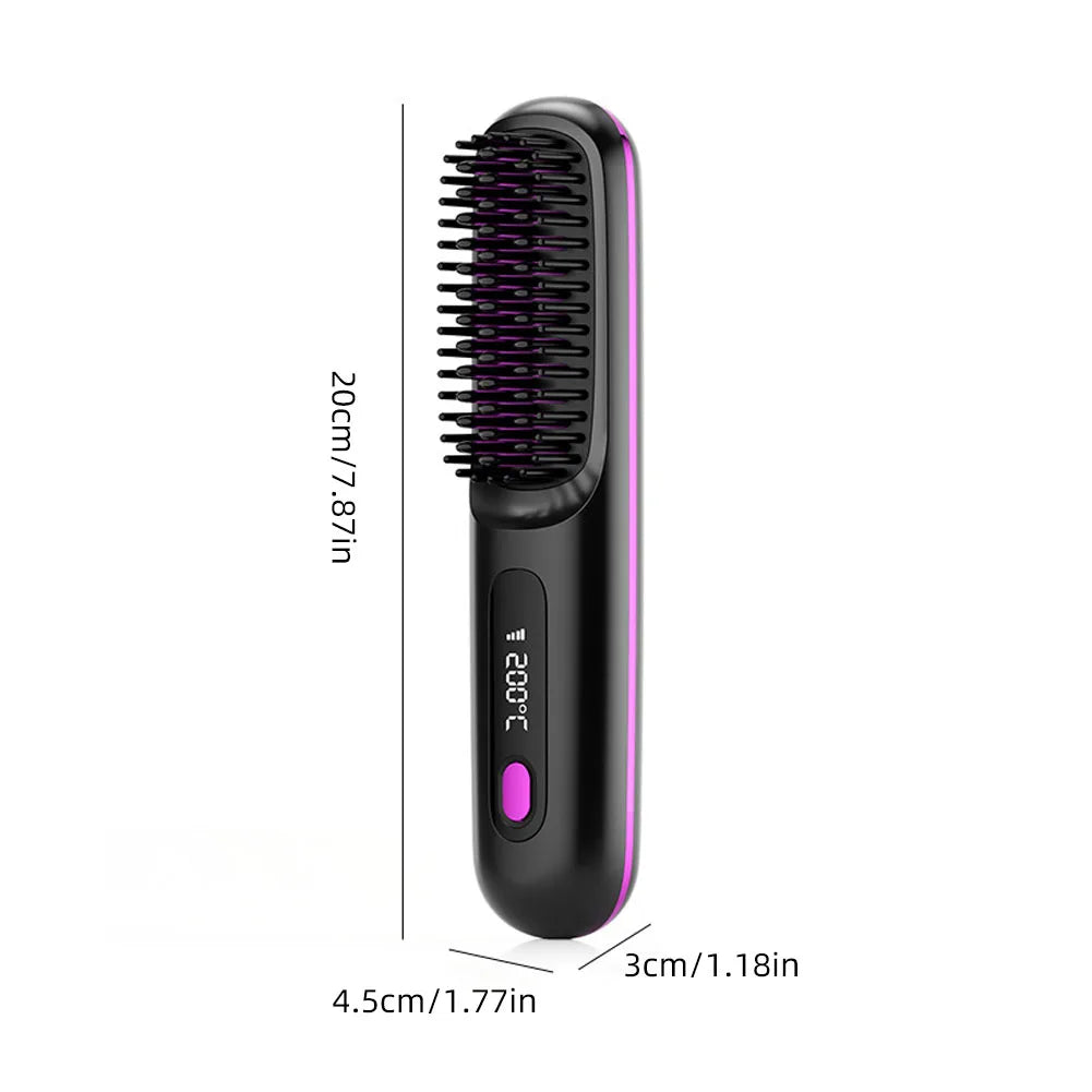 Portable Hair Straightener Brush
