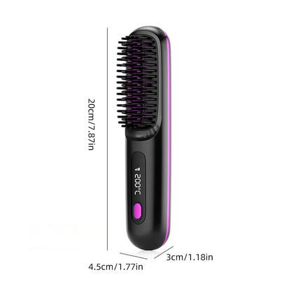 Portable Hair Straightener Brush