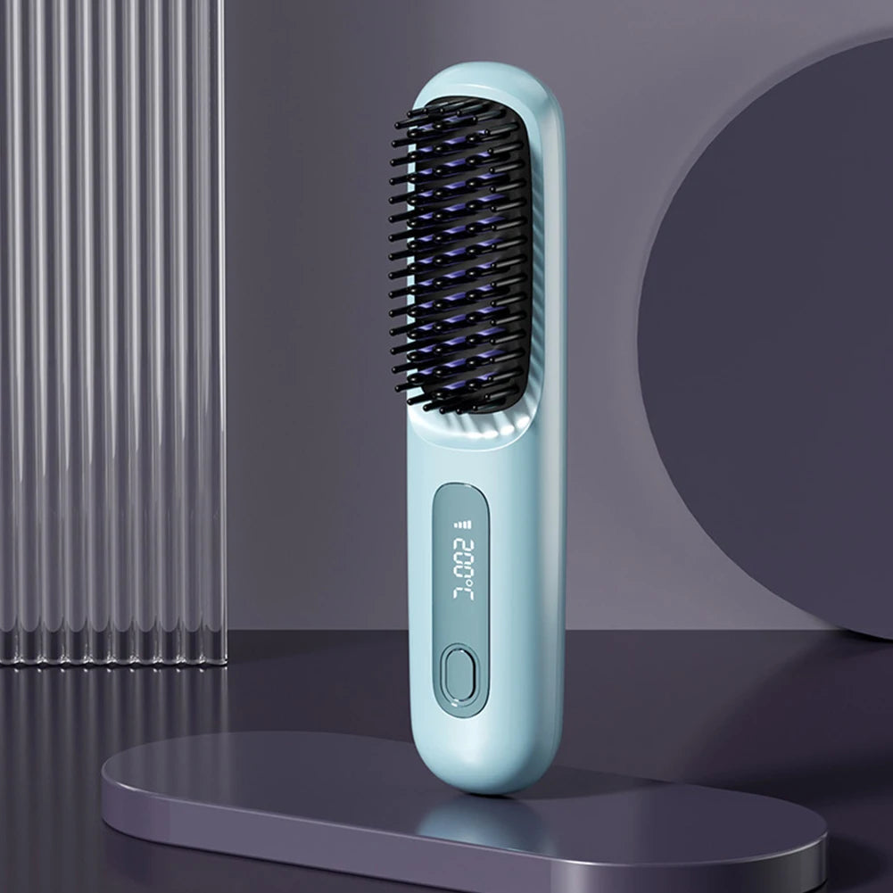 Portable Hair Straightener Brush