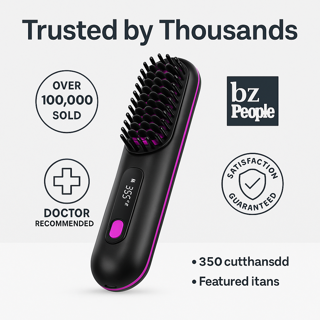 Portable Hair Straightener Brush