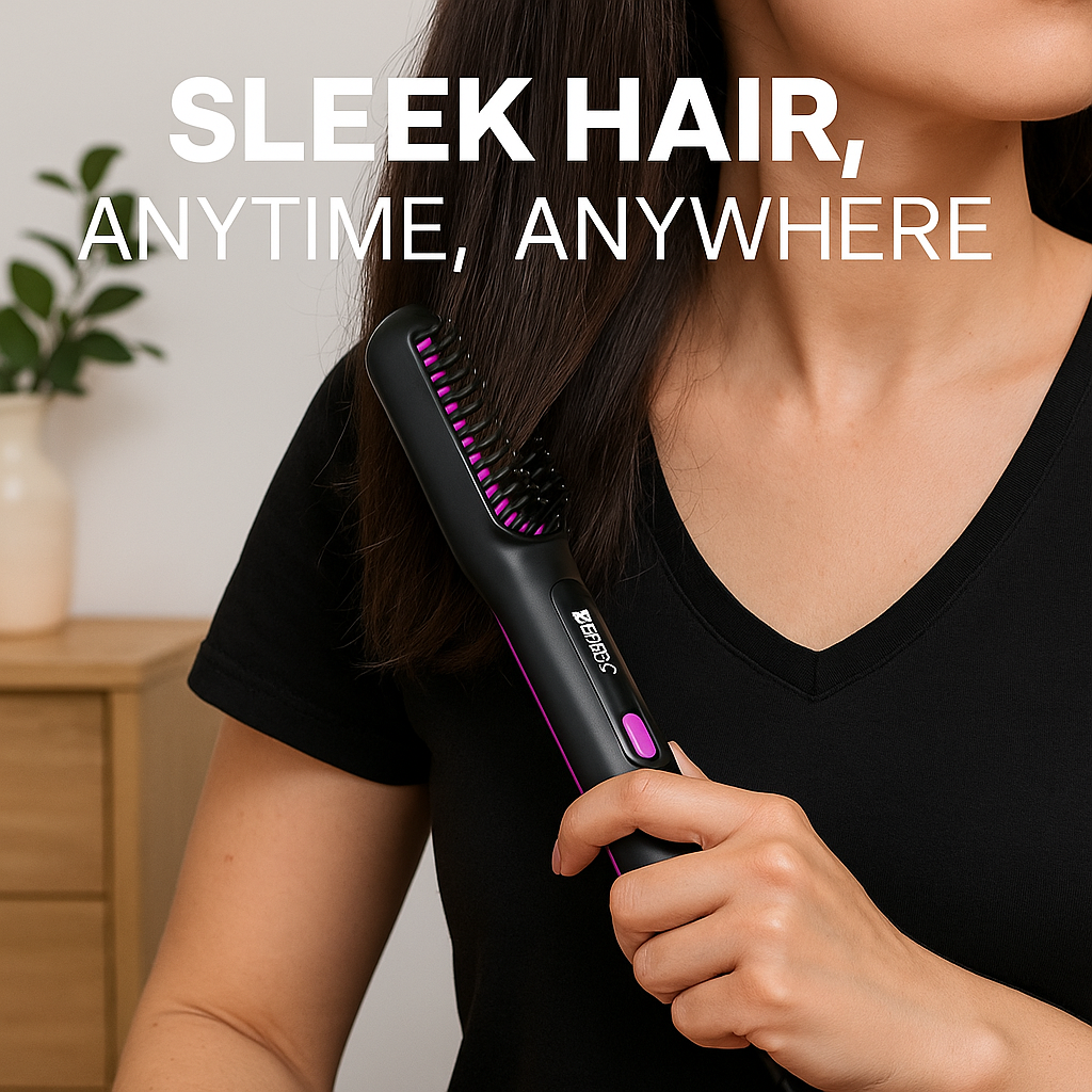 Portable Hair Straightener Brush