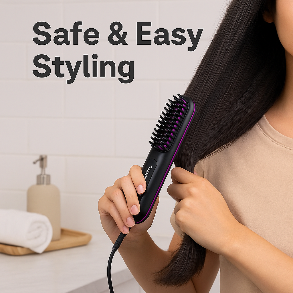 Portable Hair Straightener Brush